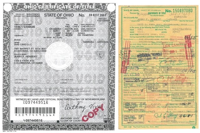 1967 Chevrolet Corvette Roadster