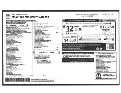 2021 RAM 1500 TRX