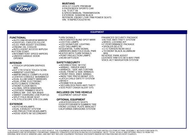 2016 Ford Mustang Roush Stage 3
