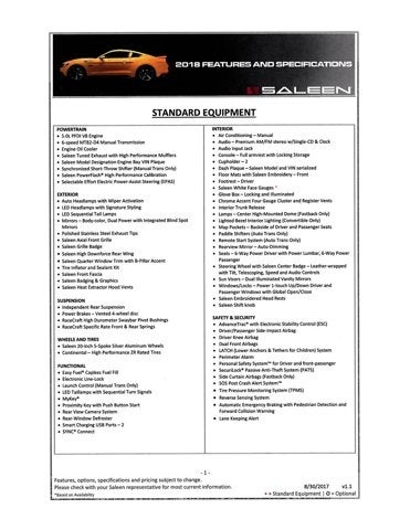 2016 Ford Mustang Saleen Yellow Label