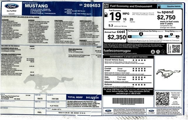 2016 Ford Mustang Saleen Yellow Label