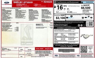 2016 Ford Mustang Shelby GT350
