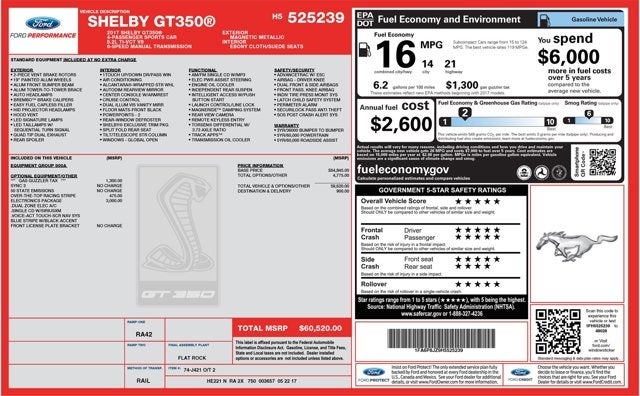 2017 Ford Mustang Shelby GT350