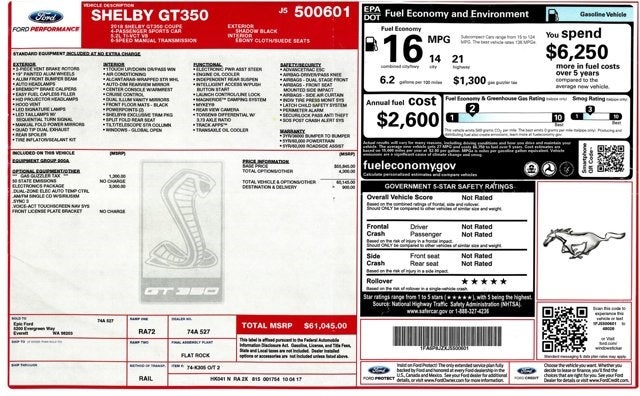 2018 Ford Mustang Shelby GT350