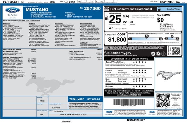 2016 Ford Mustang EcoBoost Premium