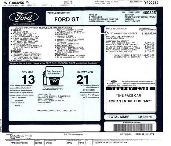 2006 Ford GT 2dr Cpe