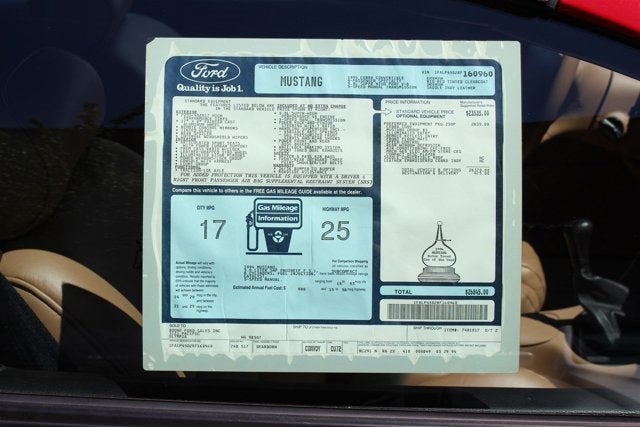 1994 Ford Mustang Cobra Pace Car Convertible