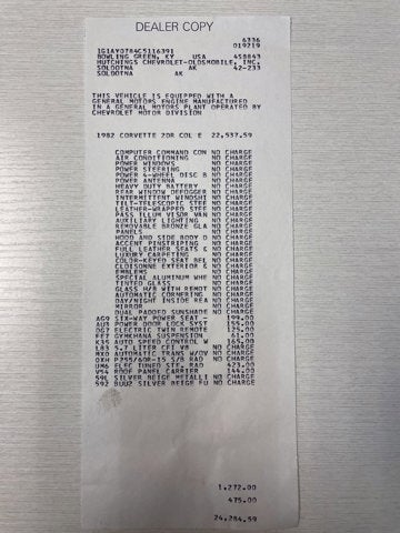 1982 Chevrolet Corvette Collector's Edition