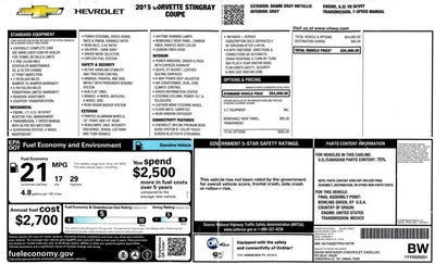 2015 Chevrolet Corvette 1LT
