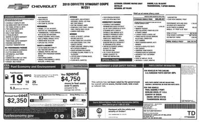 2019 Chevrolet Corvette Z51 2LT