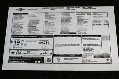 2019 Chevrolet Corvette Z51 2LT