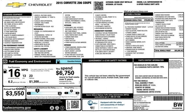 2015 Chevrolet Corvette Z06 2LZ