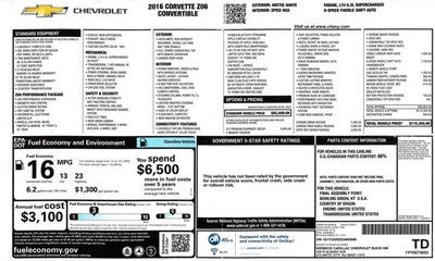 2016 Chevrolet Corvette Z06 3LZ