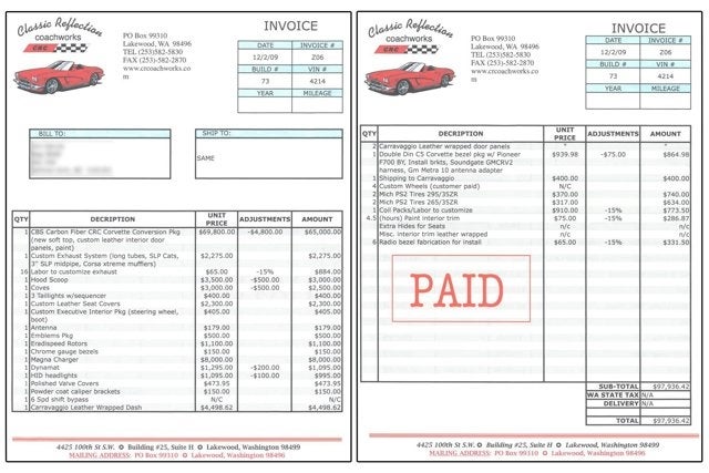 2003 Chevrolet Corvette 1962 Style CRC Conversion Z06