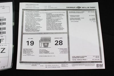 2003 Chevrolet Corvette Z06 50th Anniv. Coupe