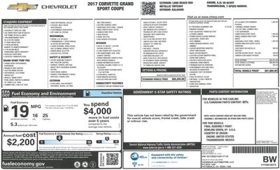 2017 Chevrolet Corvette Grand Sport 3LT