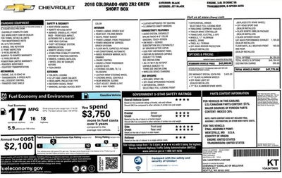 2018 Chevrolet Colorado 4WD ZR2
