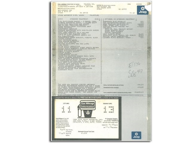 1988 Jeep Grand Wagoneer Base