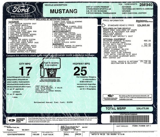 2007 Ford Mustang Shelby GT