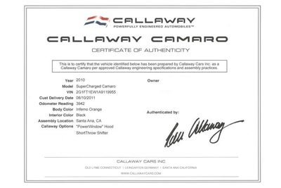 2010 Chevrolet Camaro SS Callaway SC572