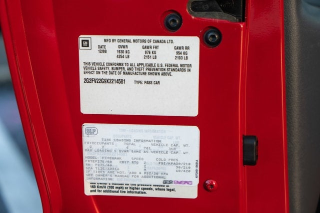 1999 Pontiac Firebird Trans Am Firehawk SLP