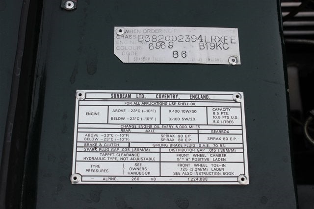 1967 Sunbeam Tiger Roadster