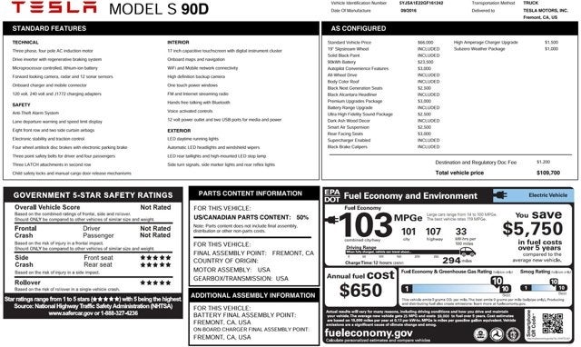 2016 Tesla Model S 90D