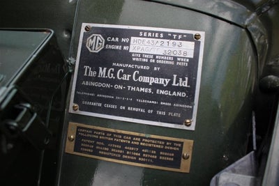 1954 MG TF Convertible