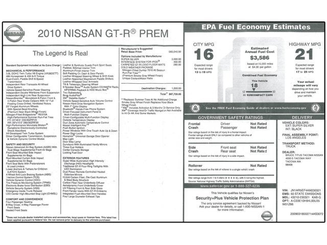 2010 Nissan GT-R Premium