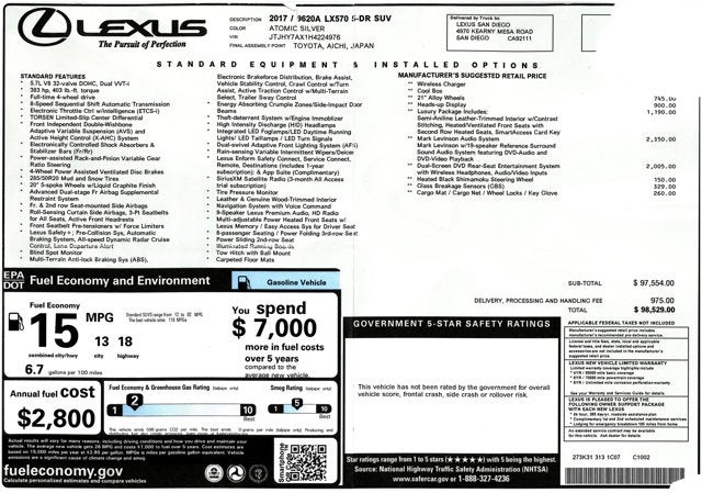 2017 Lexus LX LX 570