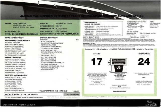 2006 Jaguar XJ Super V8 Portfolio