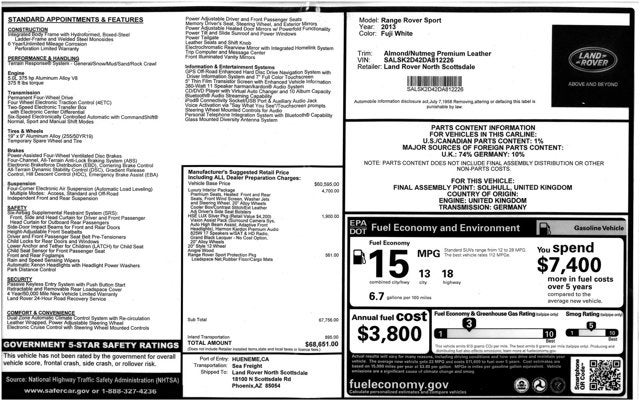 2013 Land Rover Range Rover Sport HSE LUX