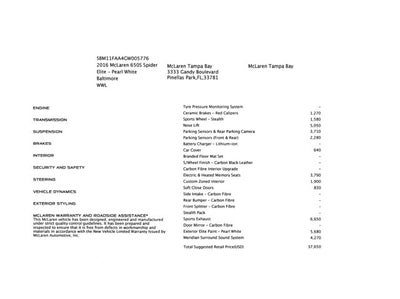 2016 McLaren 650S Spider