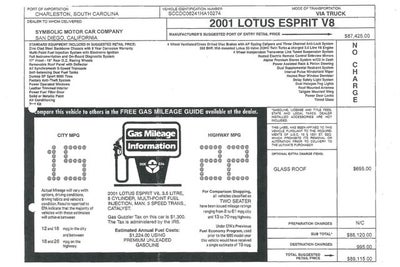 2001 Lotus Esprit SE V8
