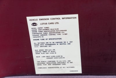 1987 Lotus Esprit Turbo HCI