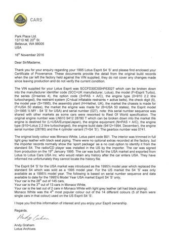 1995 Lotus Esprit S4S