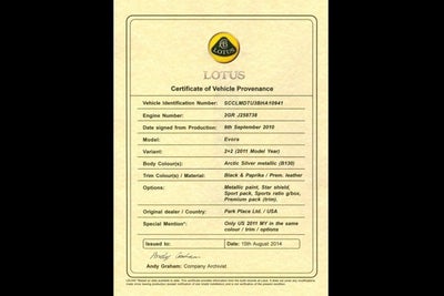 2011 Lotus Evora 2+2