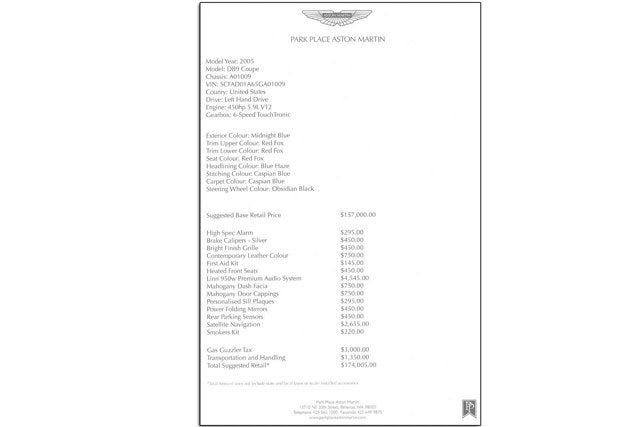 2005 Aston Martin DB9 2dr Cpe Manual