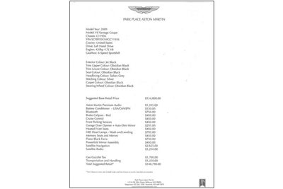 2009 Aston Martin V8 Vantage 2dr Cpe Sportshift