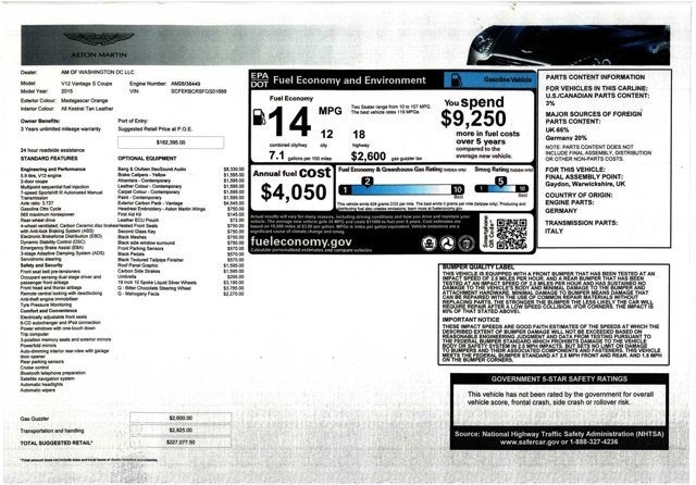 2015 Aston Martin V12 Vantage S