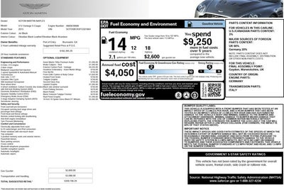 2015 Aston Martin V12 Vantage S