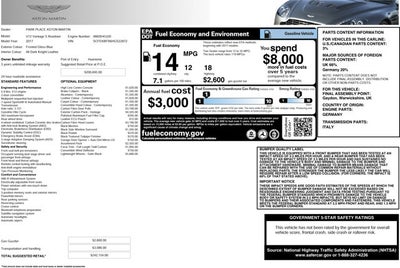 2017 Aston Martin V12 Vantage S Roadster
