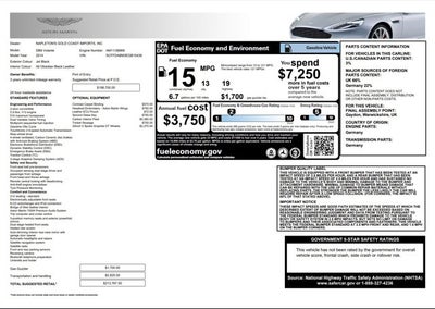 2014 Aston Martin DB9 2dr Volante Auto