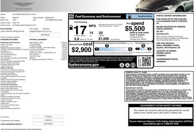 2016 Aston Martin Rapide S 4dr Sdn Auto
