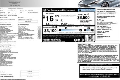 2016 Aston Martin Vanquish 2dr Cpe