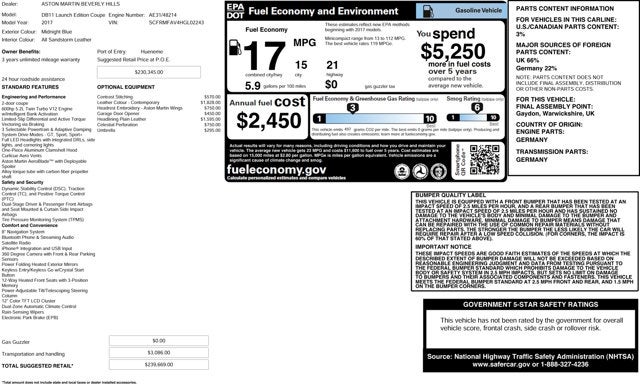 2017 Aston Martin DB11 Launch Edition
