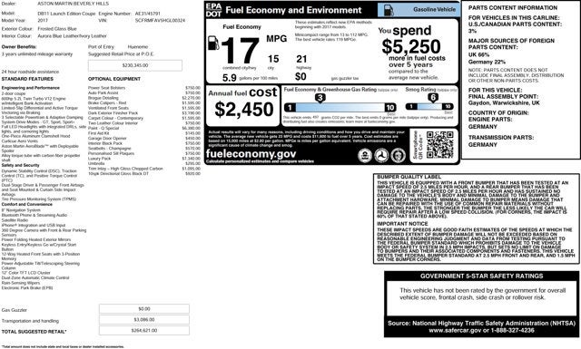 2017 Aston Martin DB11 Launch Edition