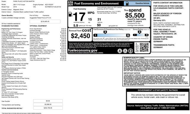 2018 Aston Martin DB11 V12