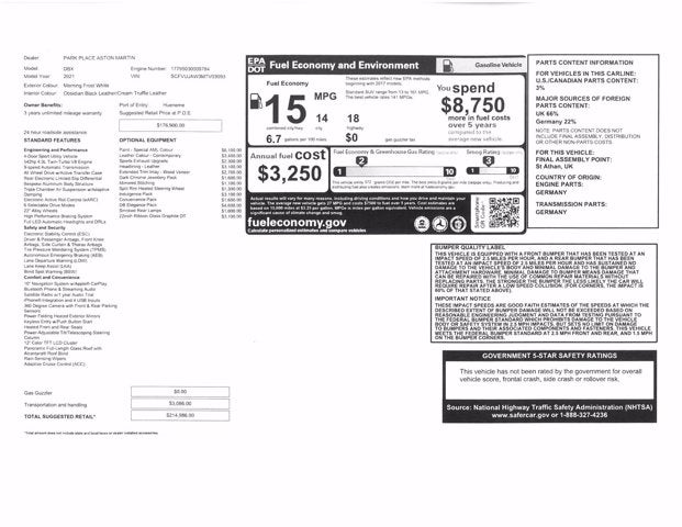 2021 Aston Martin DBX AWD