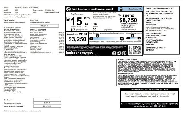 2021 Aston Martin DBX AWD